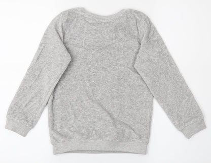 George Girls Grey   Pullover Jumper Size 6-7 Years  - Good Vibes
