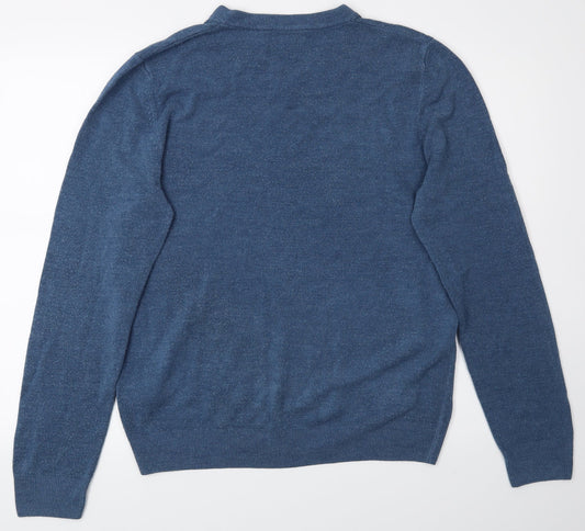 M&S Mens Blue   Pullover Jumper Size L