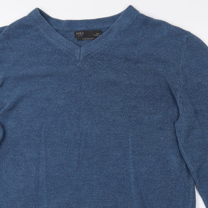 M&S Mens Blue   Pullover Jumper Size L