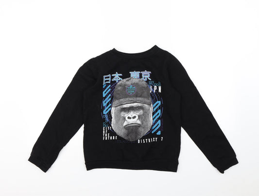 pep & co  Boys Black   Pullover Jumper Size 11 Years