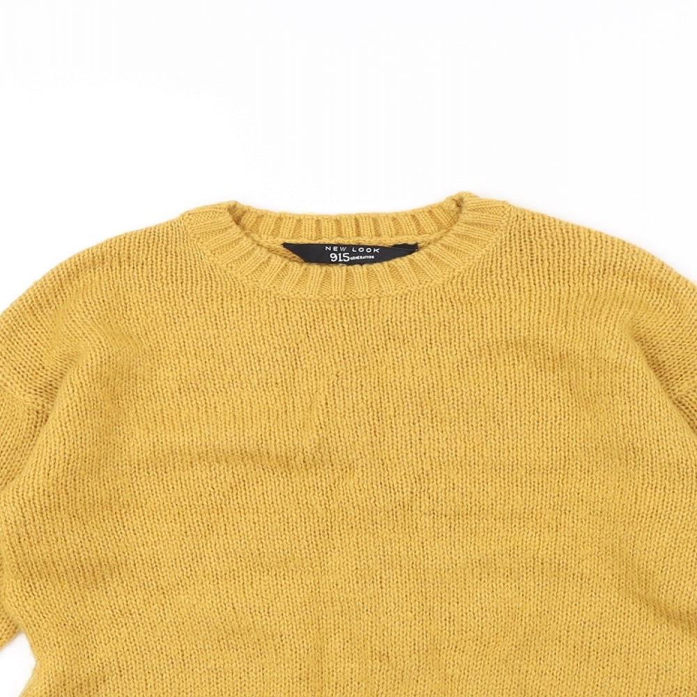 New Look Girls Yellow   Pullover Jumper Size 12 Years