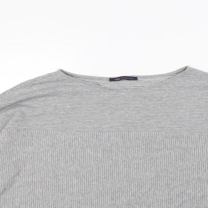 Marks & Spencer Womens Grey Striped  Pullover Jumper Size 18