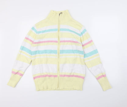 Bonmarché Mens Multicoloured Striped  Full Zip Jumper Size S