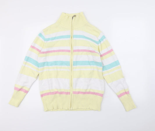 Bonmarché Mens Multicoloured Striped  Full Zip Jumper Size S