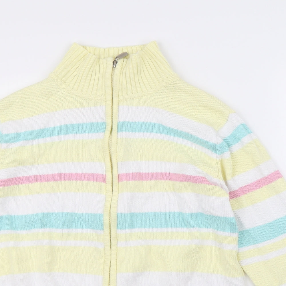 Bonmarché Mens Multicoloured Striped  Full Zip Jumper Size S