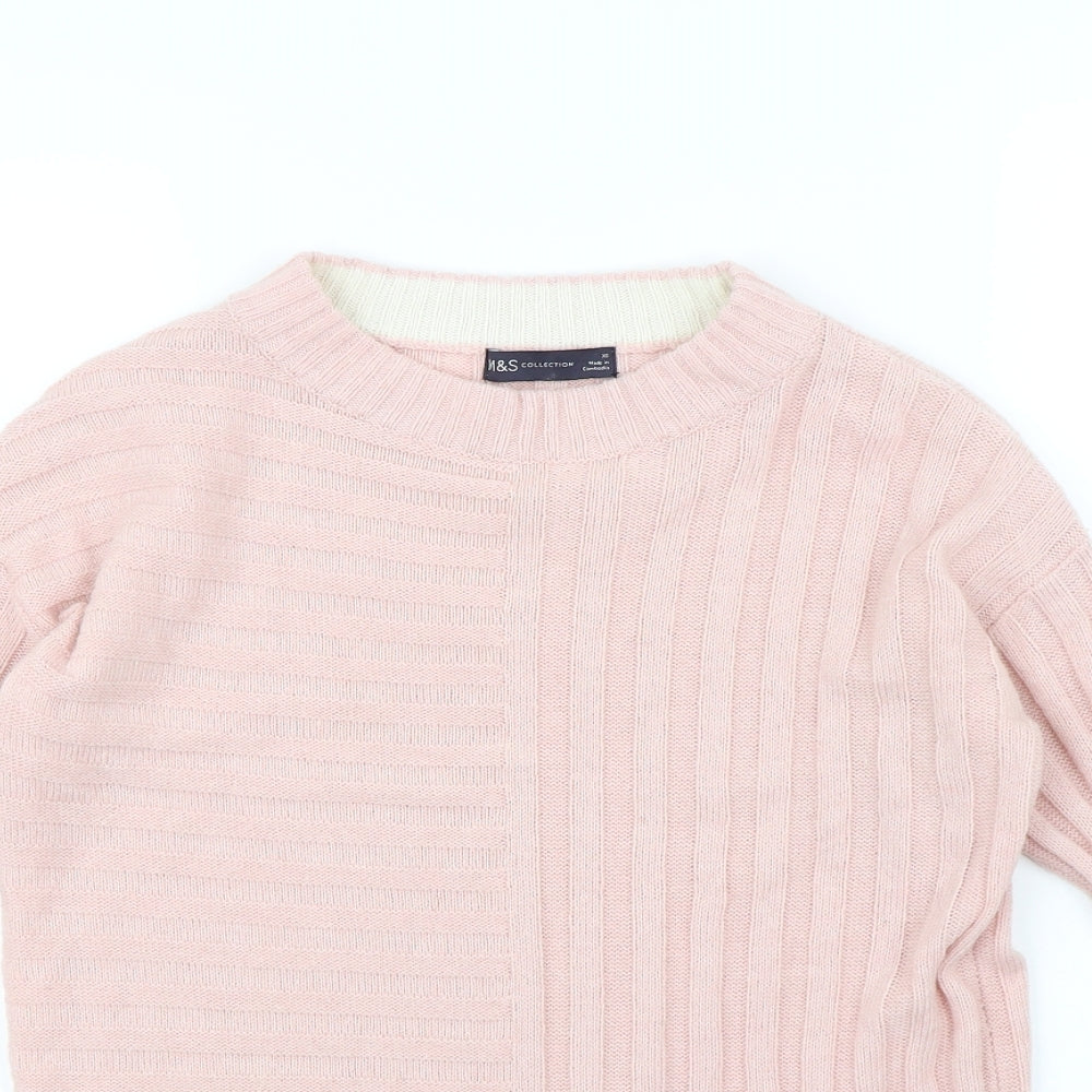 Marks & Spencer Womens Pink   Pullover Jumper Size XS