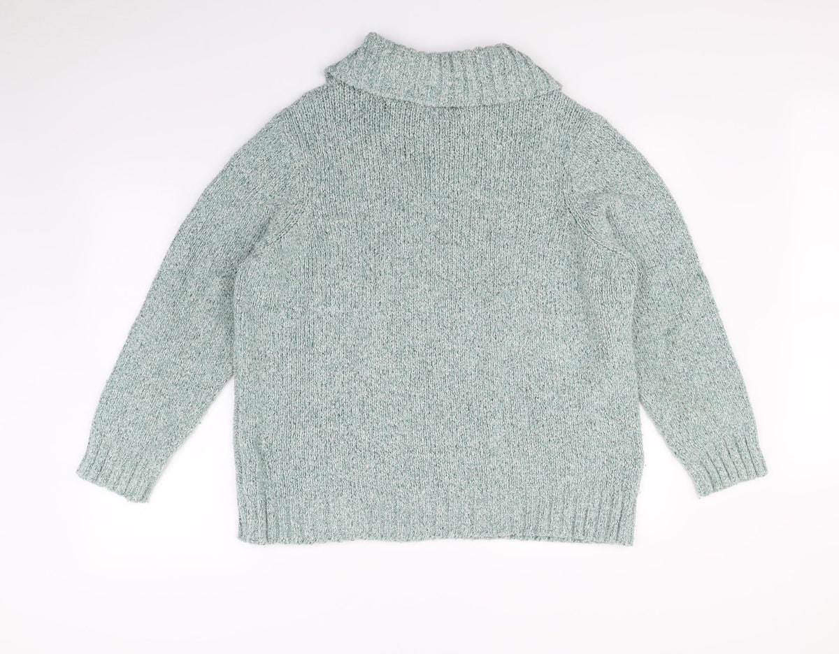 Bonmarché Womens Green Pullover Jumper Size XL