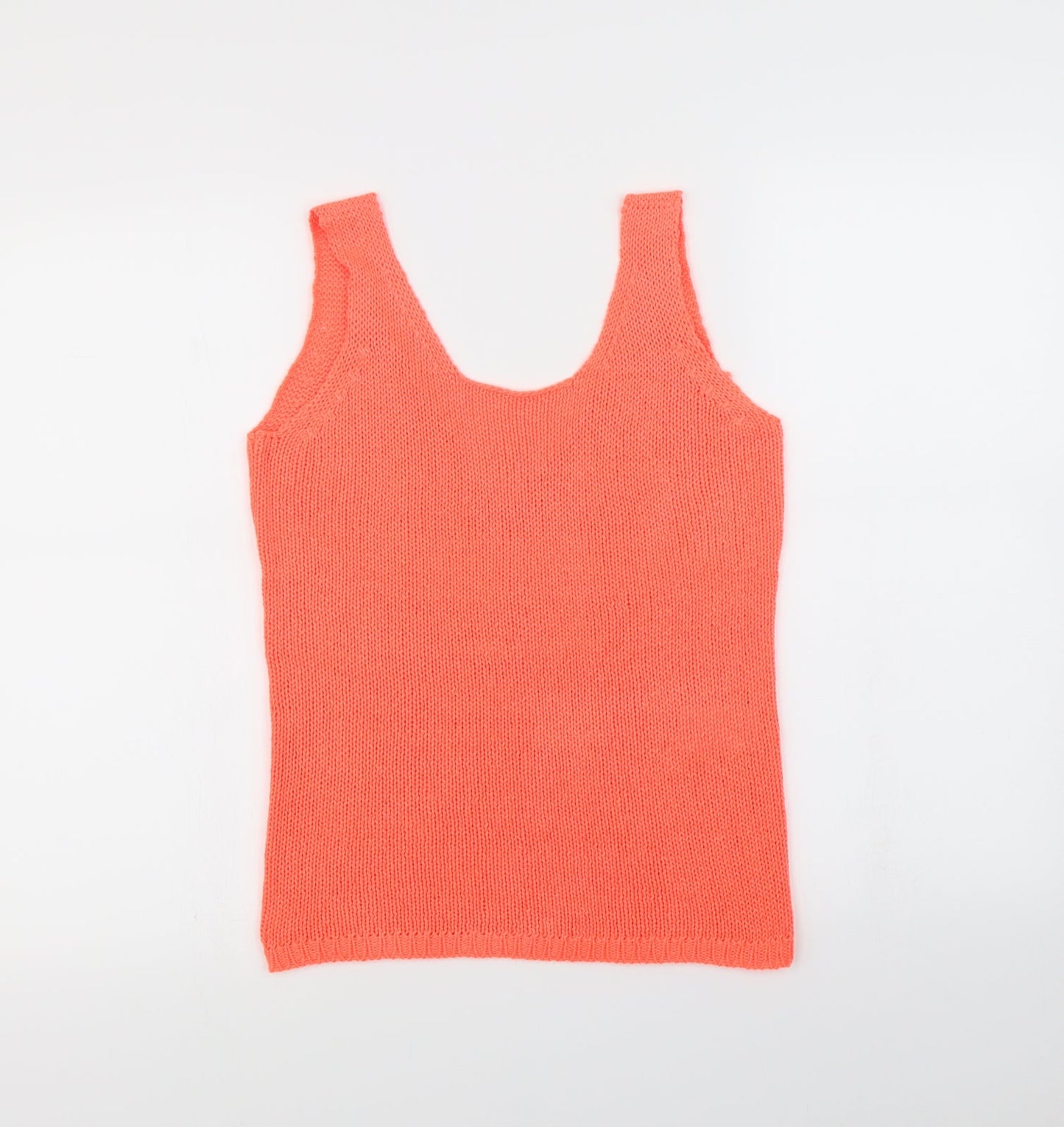 Womens UK Size S Vera Moda Orange Basic Tank