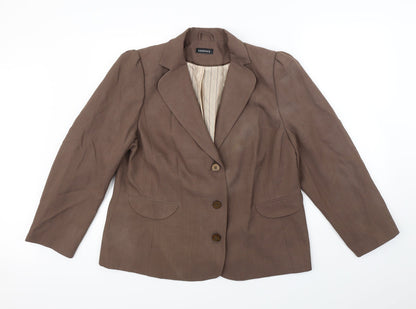 essence Womens Brown   Jacket Blazer Size 20  - Shoulder Pads