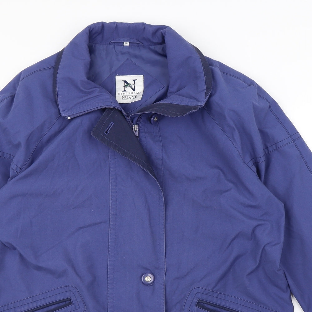Womens UK Size 16 Debenhams Blue Rain Coat