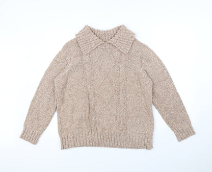 BM Womens Beige   Pullover Jumper Size L