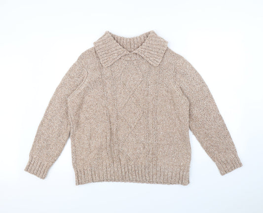 BM Womens Beige   Pullover Jumper Size L