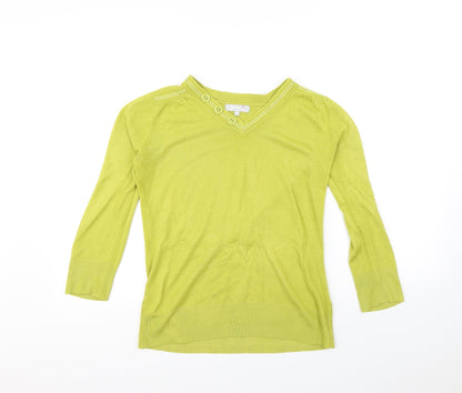 Per Una Womens Green   Pullover Sweatshirt Size 10