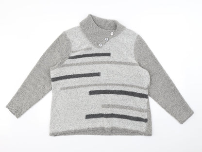 Bonmarché Womens Grey Pullover Jumper Size XL