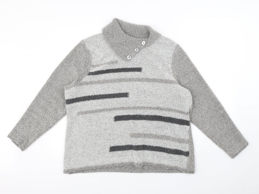 BM Womens Grey   Pullover Jumper Size XL
