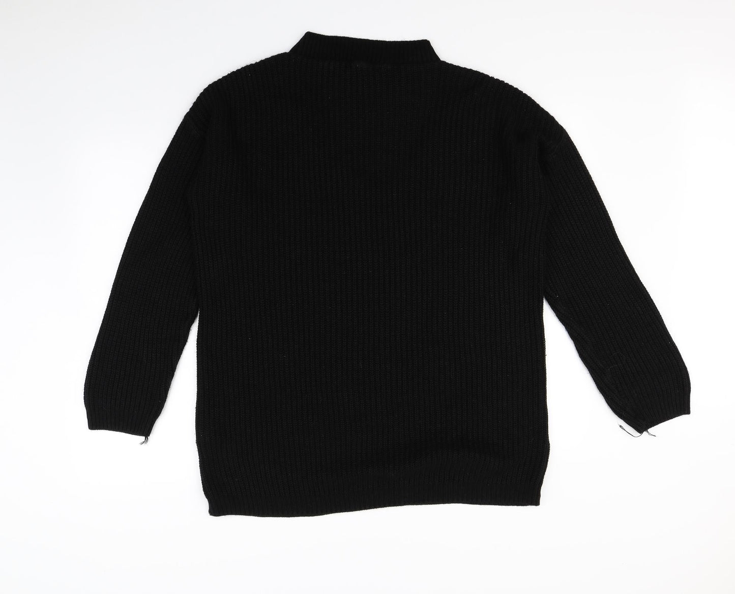 Misguided   Womens Black   Pullover Jumper Size S  - Distressed