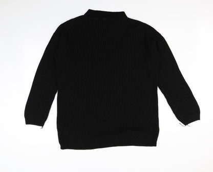 Misguided   Womens Black   Pullover Jumper Size S  - Distressed