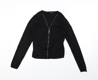 New Look Womens Black   Full Zip Jumper Size 10