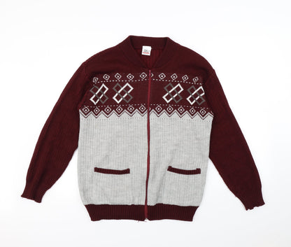 Preworn Mens Red   Full Zip Jumper Size M