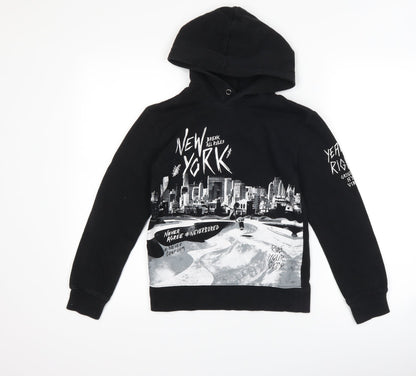 H&M Boys Black   Pullover Hoodie Size 9-10 Years  - new York