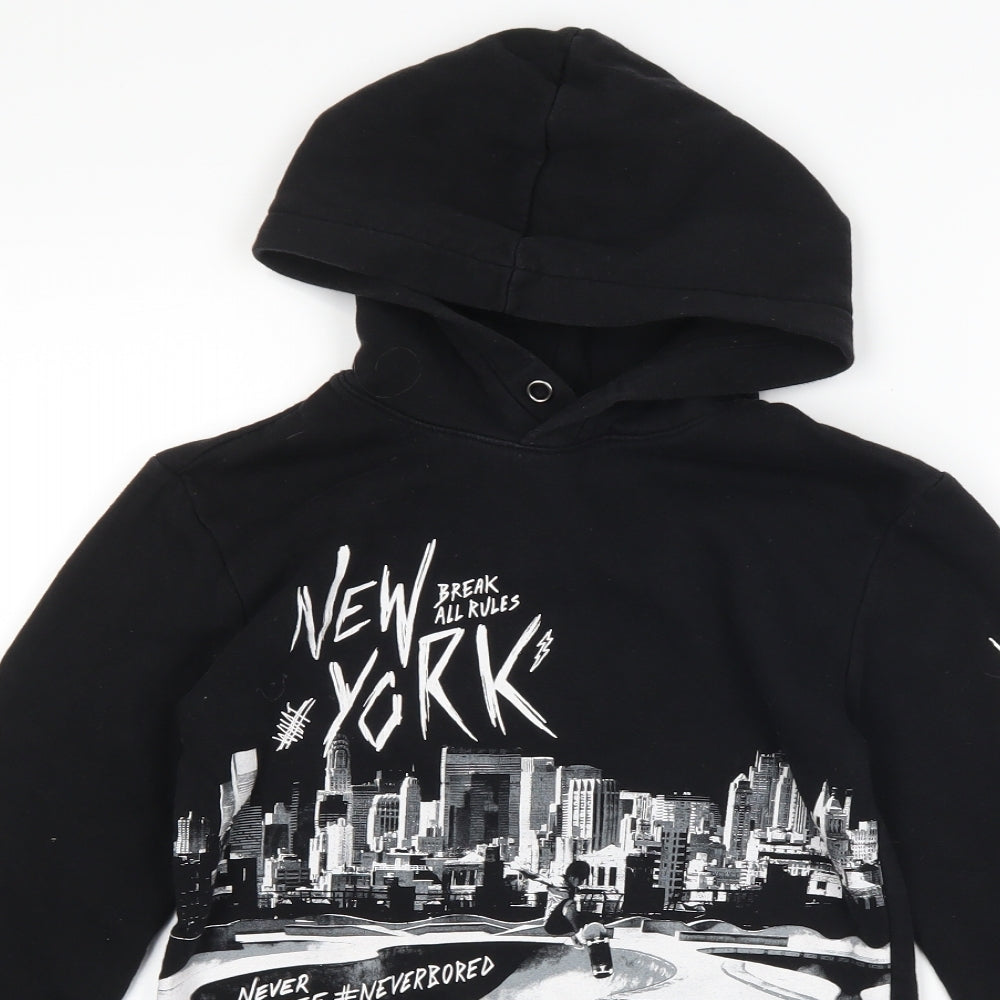 H&M Boys Black   Pullover Hoodie Size 9-10 Years  - new York
