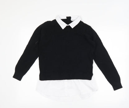F&F Girls Black   Basic Blouse Size 11-12 Years  - School Wear