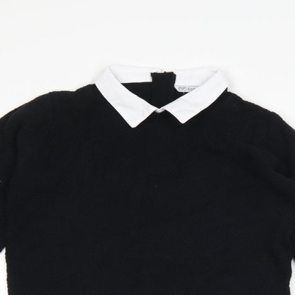 F&F Girls Black   Basic Blouse Size 11-12 Years  - School Wear
