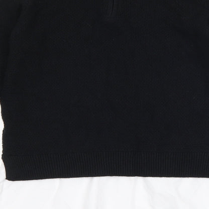 F&F Girls Black   Basic Blouse Size 11-12 Years  - School Wear