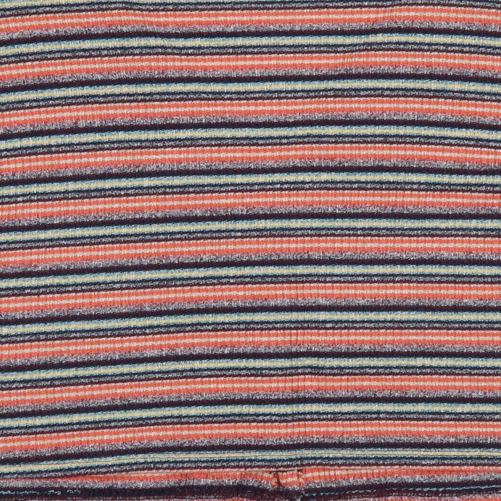 New Look Womens Red Striped  Cardigan Jumper Size L