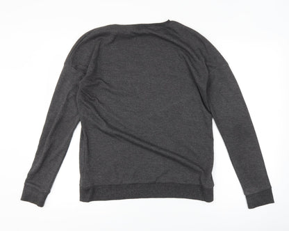 Select Womens Grey   Pullover Sweatshirt Size 10  - slogan