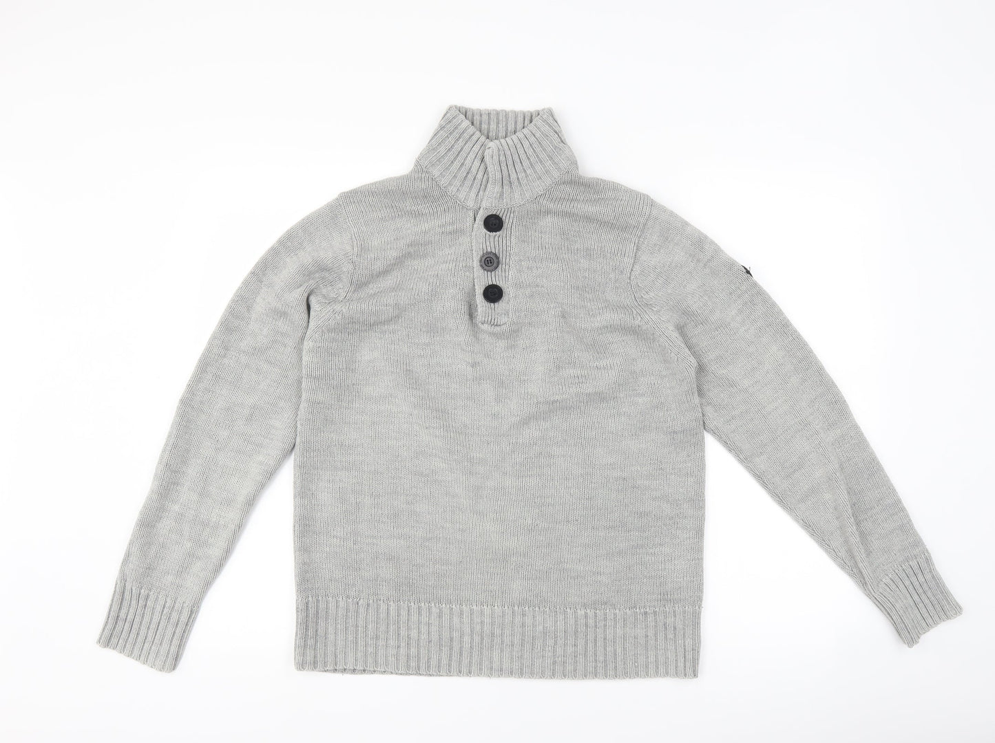 Crafted Mens Grey   Pullover Jumper Size S