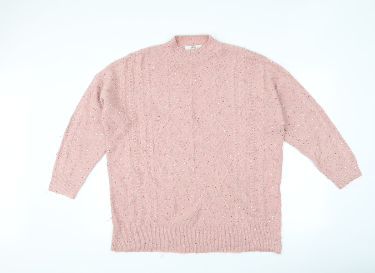 Next Womens Pink   Pullover Jumper Size L