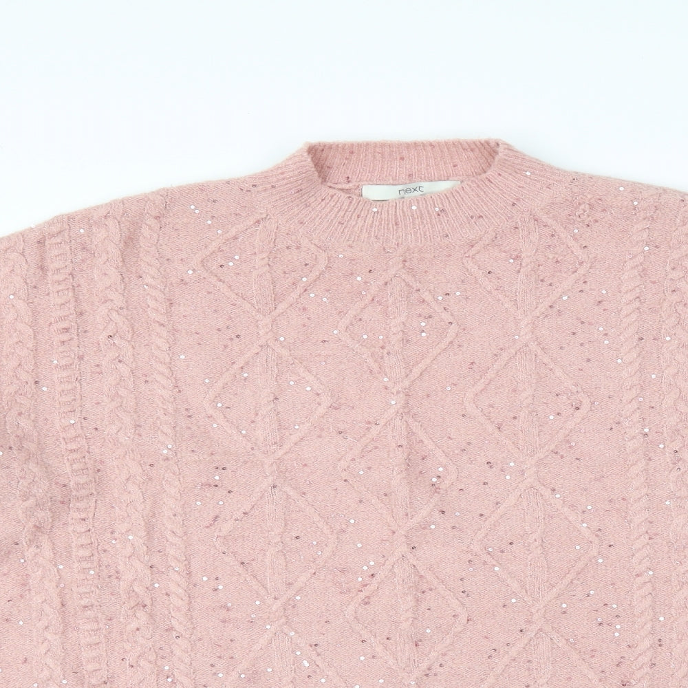 Next Womens Pink   Pullover Jumper Size L
