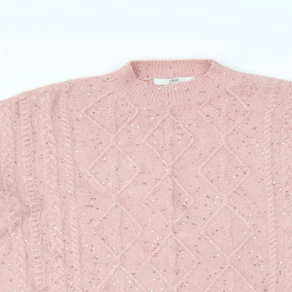 Next Womens Pink   Pullover Jumper Size L