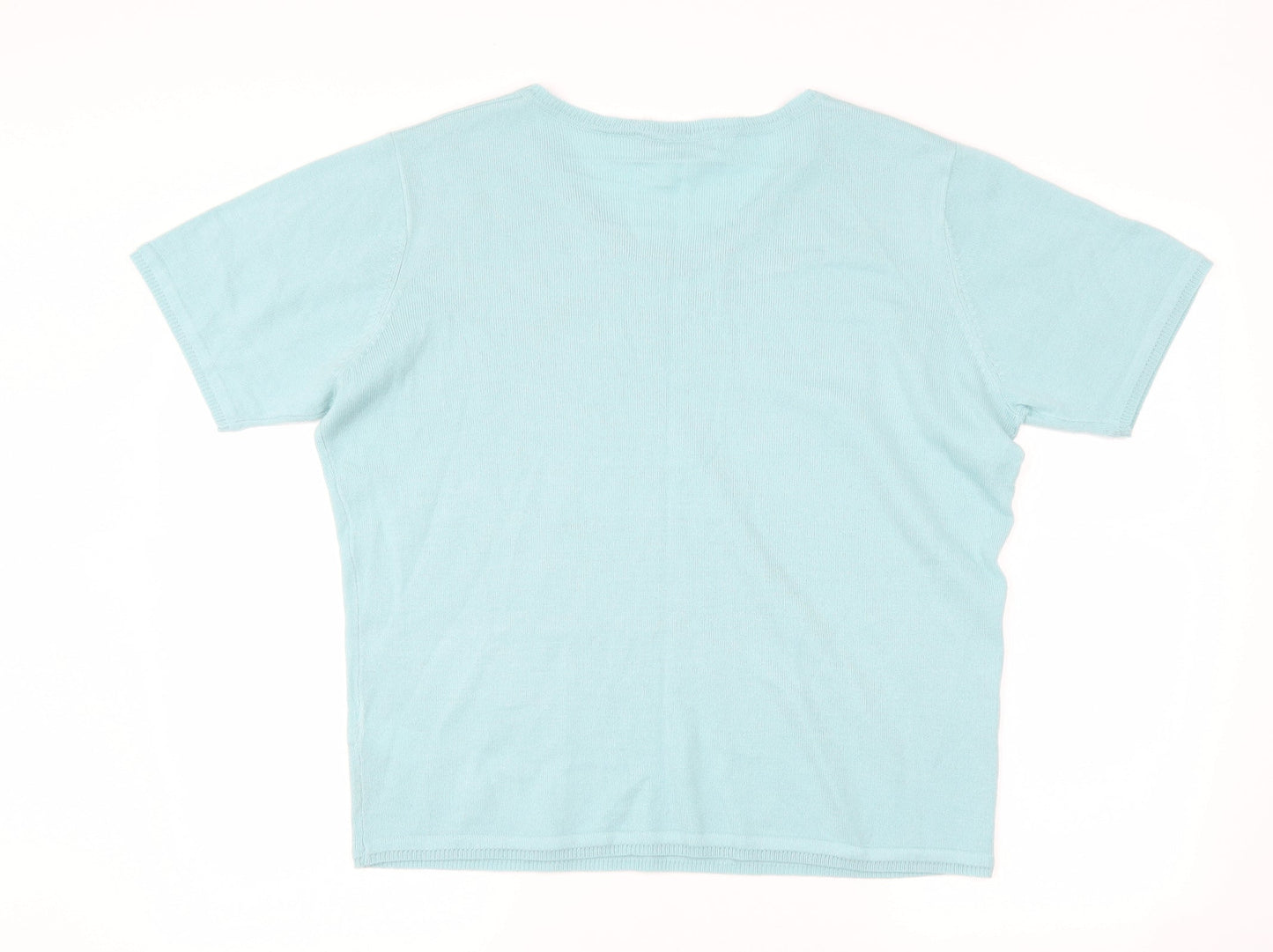 Womens UK Size 16 julipa Blue Basic T-Shirt