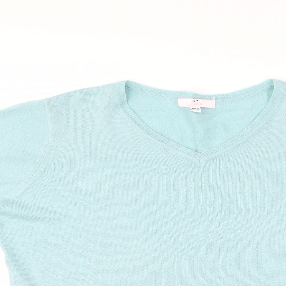 Womens UK Size 16 julipa Blue Basic T-Shirt