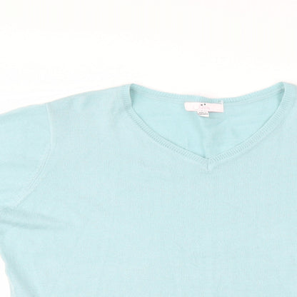 Womens UK Size 16 julipa Blue Basic T-Shirt
