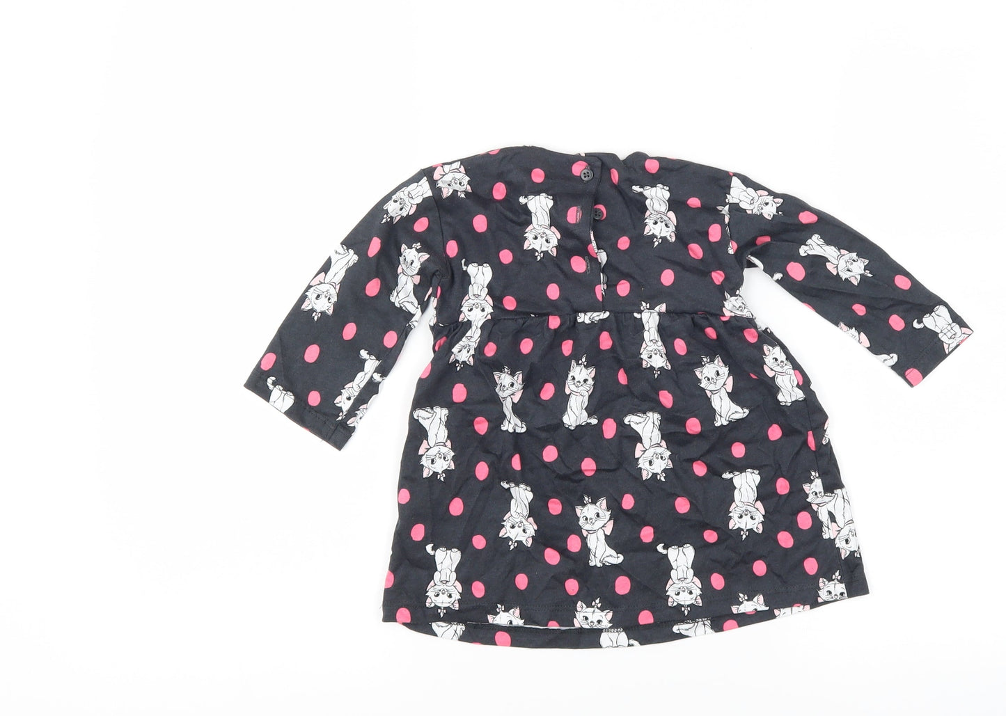 George Girls Grey Polka Dot  A-Line  Size 6-9 Months  - Disney Aristocats