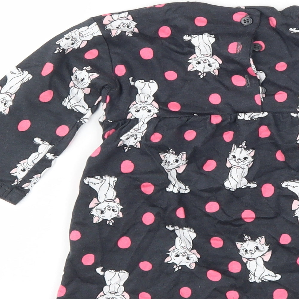 George Girls Grey Polka Dot  A-Line  Size 6-9 Months  - Disney Aristocats
