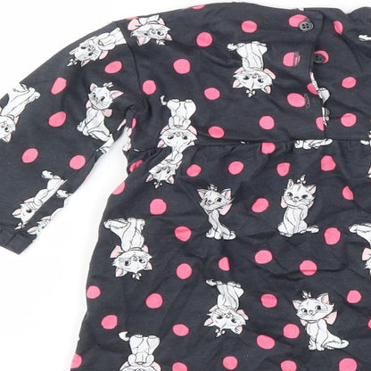George Girls Grey Polka Dot  A-Line  Size 6-9 Months  - Disney Aristocats