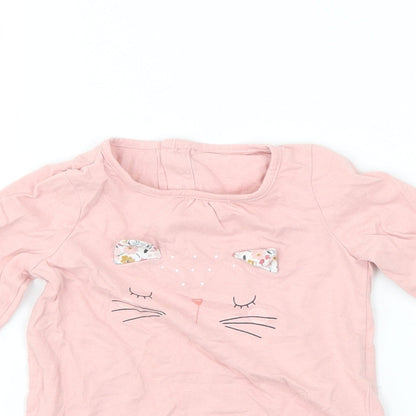 Matalan Girls Pink   Basic T-Shirt Size 6-9 Months  - cat
