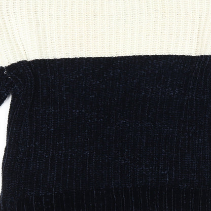 Primark Womens Blue Striped  Pullover Jumper Size 2XS