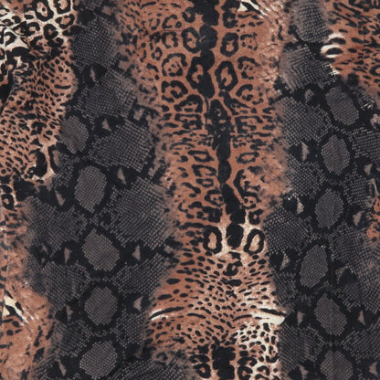 Casamia Womens Brown Animal Print Pullover Jumper Size S