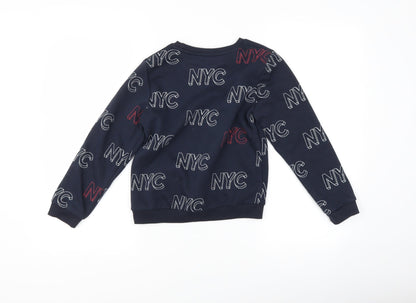 Primark Boys Blue   Pullover Sweatshirt Size 8-9 Years  - nyc