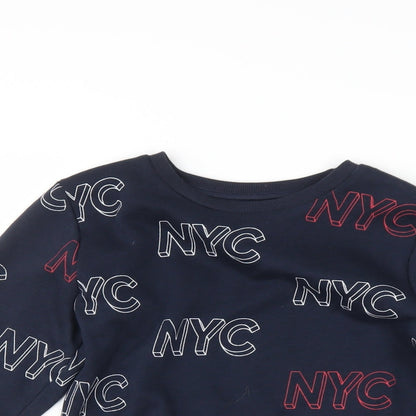 Primark Boys Blue   Pullover Sweatshirt Size 8-9 Years  - nyc