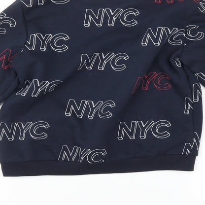 Primark Boys Blue   Pullover Sweatshirt Size 8-9 Years  - nyc