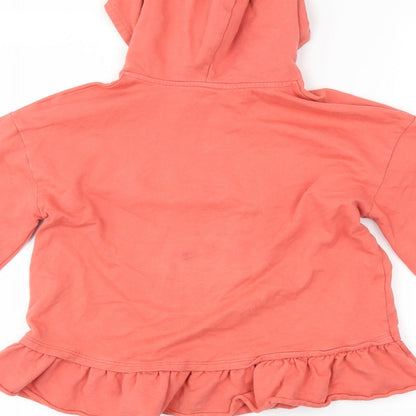 George Girls Pink Floral  Pullover Hoodie Size 10-11 Years  - slogan