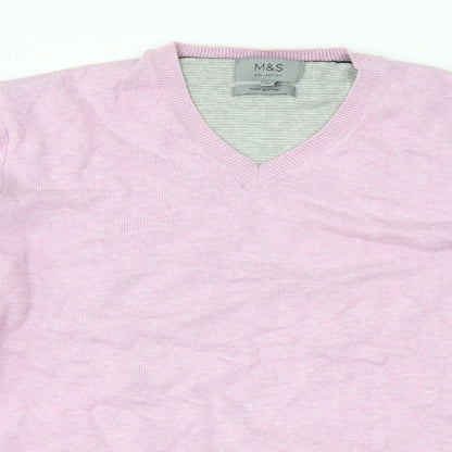Marks and Spencer Mens Purple   Pullover Jumper Size L