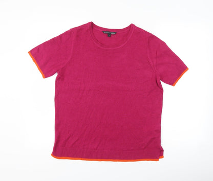 Womens UK Size 12 Bonmarché Pink Basic T-Shirt