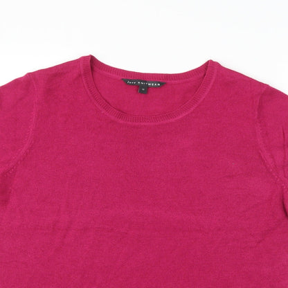 Womens UK Size 12 Bonmarché Pink Basic T-Shirt